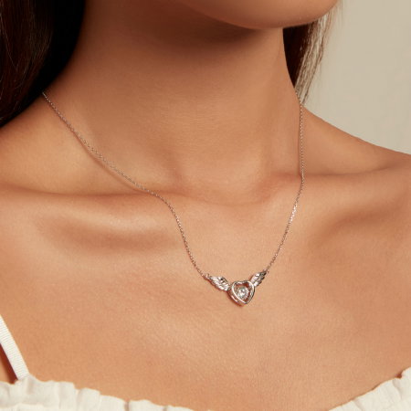 Colier argint inima de inger [8]