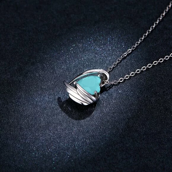 Colier argint inima de inger [3]