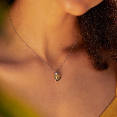 Colier argint inima de inger [1]