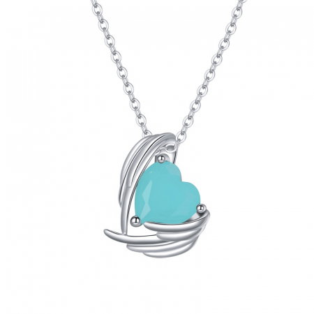 Colier argint inima de inger