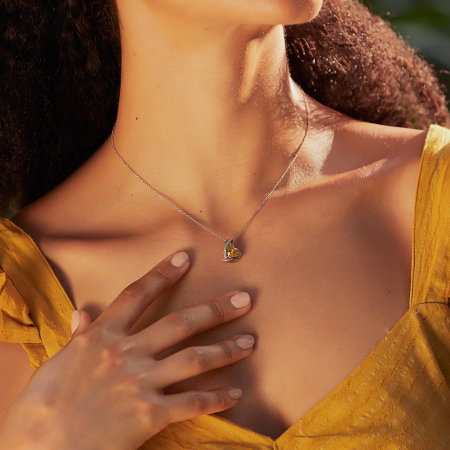 Colier argint inima de inger [2]