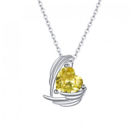 Colier argint inima de inger