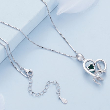 Colier argint inima si sarpe [6]