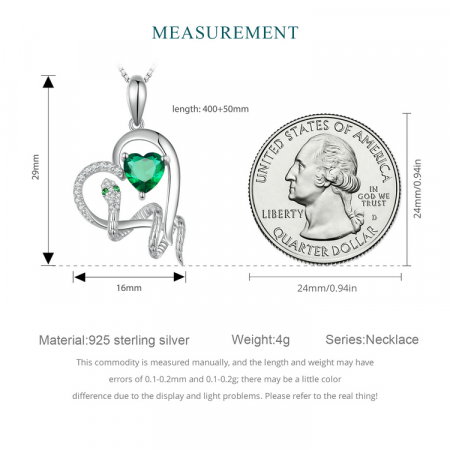 Colier argint inima si sarpe [12]