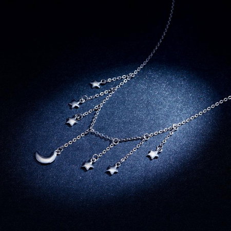 Colier argint Luna si Stelele [2]