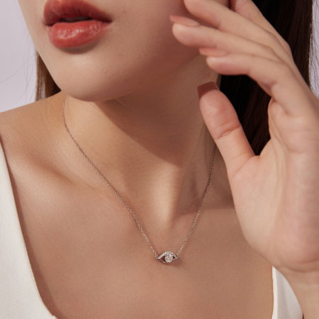 Colier argint ochi protector cu Zirconia [6]