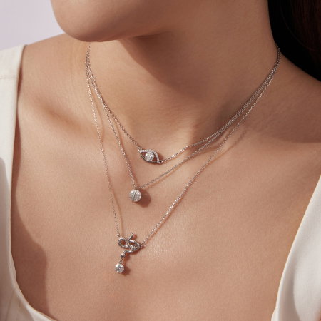 Colier argint ochi protector cu Zirconia [8]