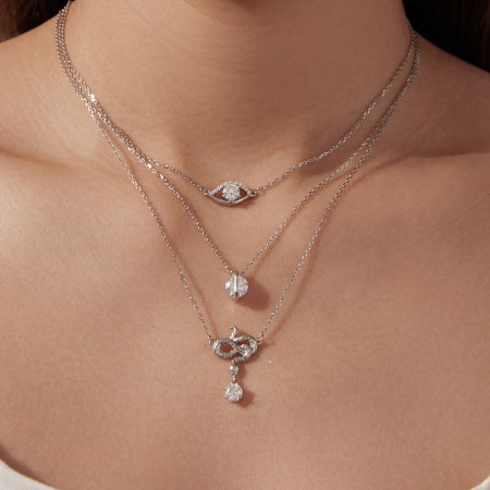 Colier argint ochi protector cu Zirconia [9]