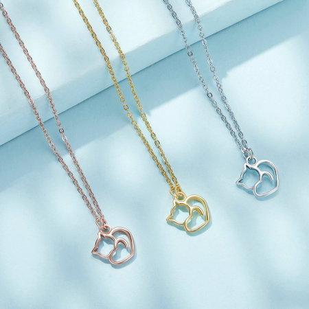 Colier argint pisica draguta [9]