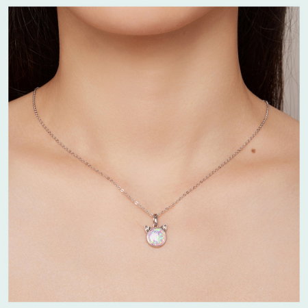 Colier argint pisica opal [13]