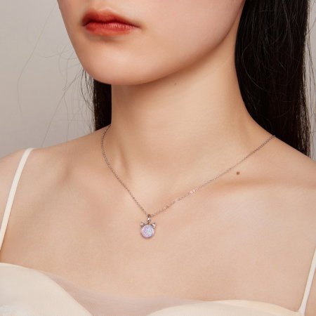 Colier argint pisica opal [1]