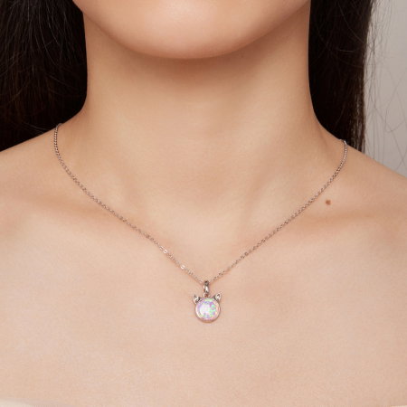 Colier argint pisica opal [3]