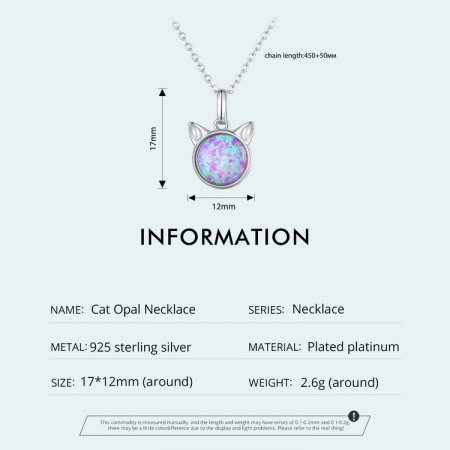 Colier argint pisica opal [10]