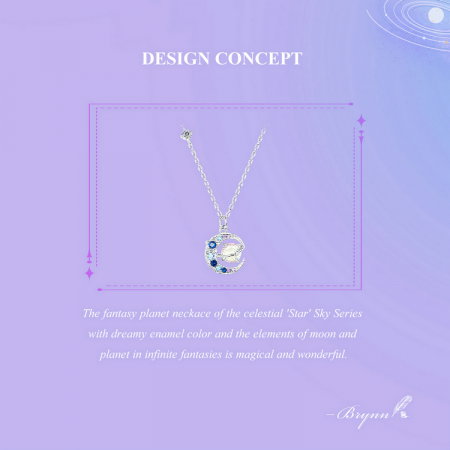 Colier argint planeta fantastica [10]