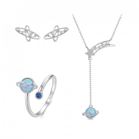 Colier argint Planeta si Opal [23]
