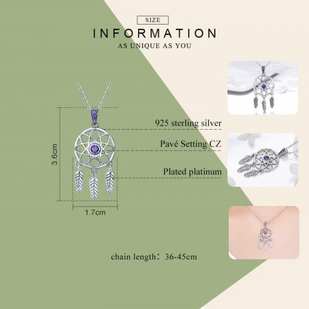 Colier argint reglabil cu Dream Catcher [5]