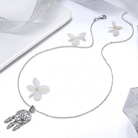 Colier argint reglabil cu Dream Catcher [2]