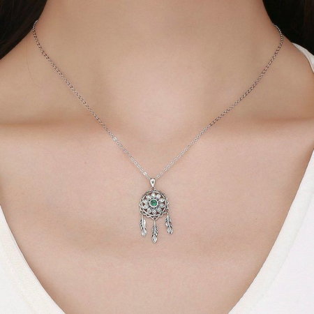 Colier argint reglabil cu Dream Catcher [6]