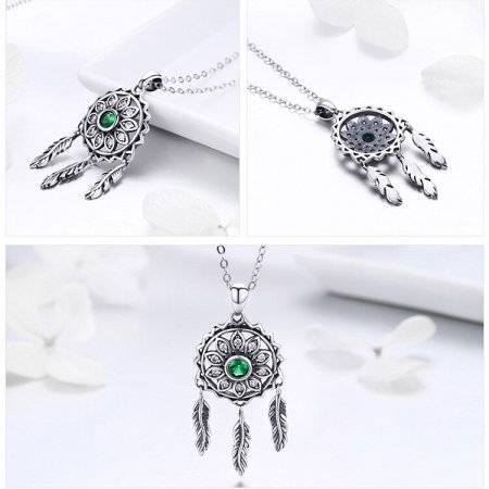 Colier argint reglabil cu Dream Catcher [2]