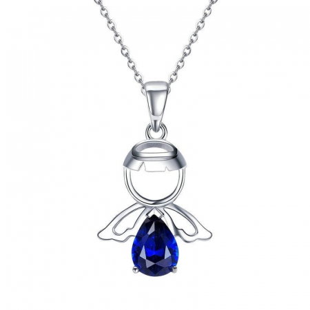 Colier argint reglabil cu ingeras