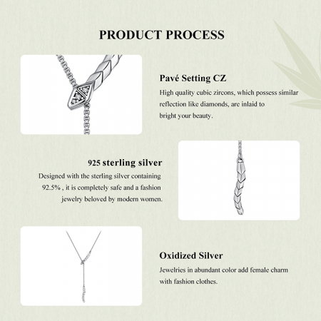 Colier argint sarpe cu zirconii [9]