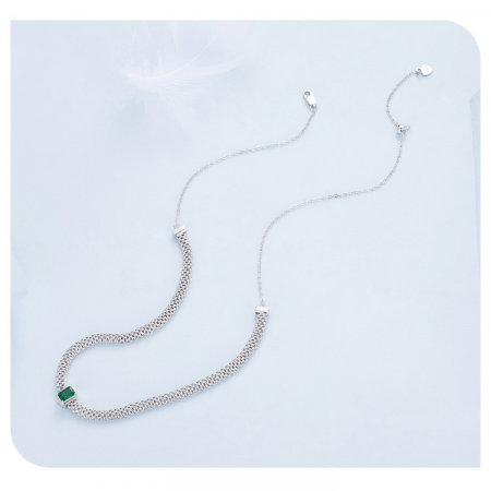 Colier argint choker reglabil cu pandantiv detasabil tip clip [5]