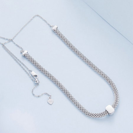 Colier argint choker reglabil cu pandantiv detasabil tip clip [7]