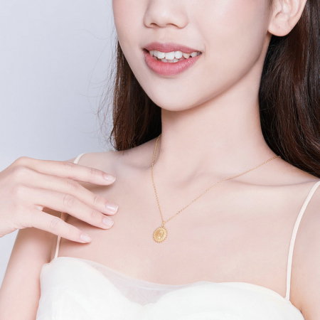 Colier argint Simbolul Soarelui  placat cu aur [6]