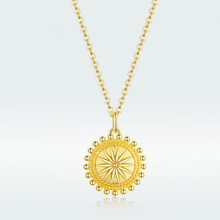 Colier argint Simbolul Soarelui  placat cu aur [1]