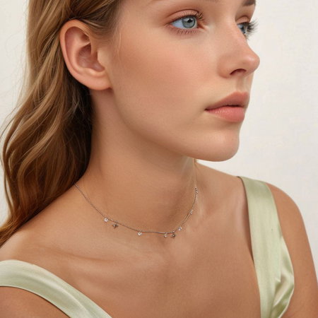 Colier argint stelute si zirconii [3]