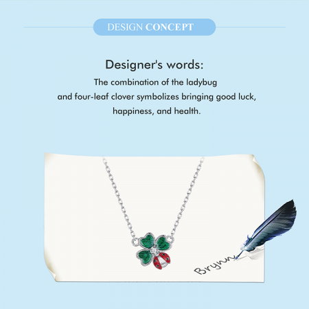 Colier argint trifoi cu 4 foi si gargarita [9]