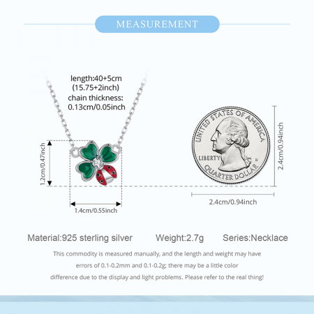 Colier argint trifoi cu 4 foi si gargarita [11]