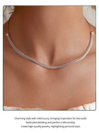 Colier argint choker reglabil [10]