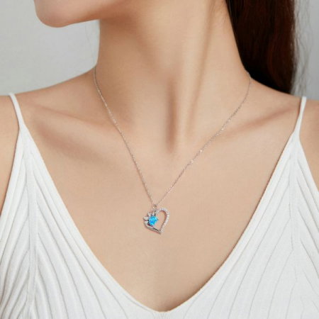 Colier argint urmele inimii [1]