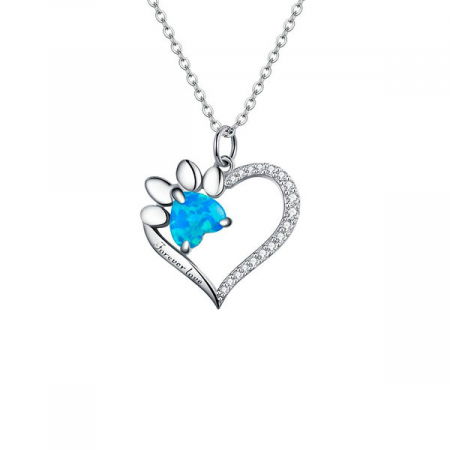 Colier argint urmele inimii