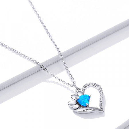 Colier argint urmele inimii [3]