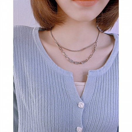 Colier din inox cu 2 lantisoare [1]