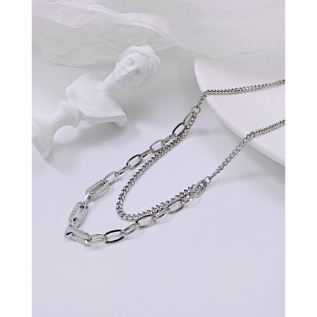 Colier din inox cu 2 lantisoare [7]