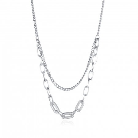 Colier din inox cu 2 lantisoare