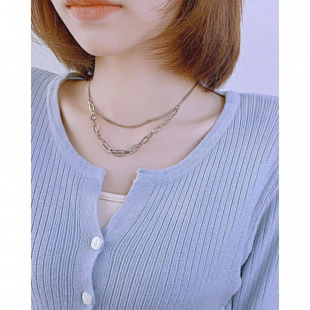 Colier din inox cu 2 lantisoare [8]