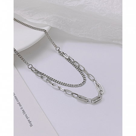 Colier din inox cu 2 lantisoare [5]