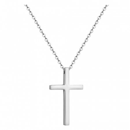 Colier din inox lant cu cruce
