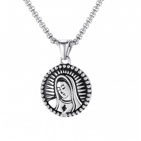 Colier din inox cu Fecioara Maria [0]