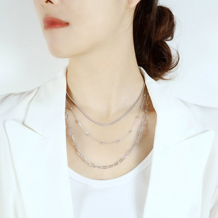 Colier din inox cu 3 lantisoare [1]