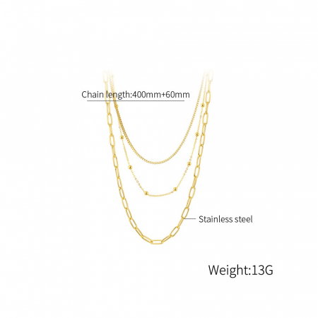 Colier din inox cu 3 lantisoare [4]