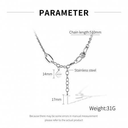 Colier inox reglabil cu cruce si mesaj "With God" [12]