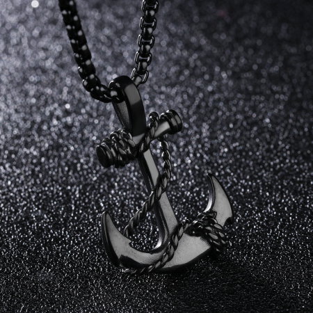 Colier inox ancora 55 cm [3]