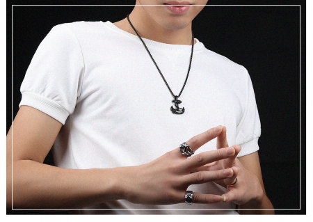 Colier inox ancora 55 cm [1]