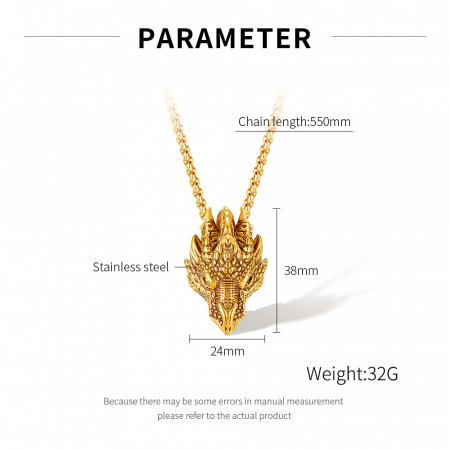 Colier inox cap de dragon [8]