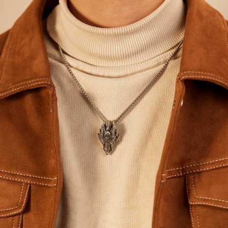 Colier inox cap de dragon [6]